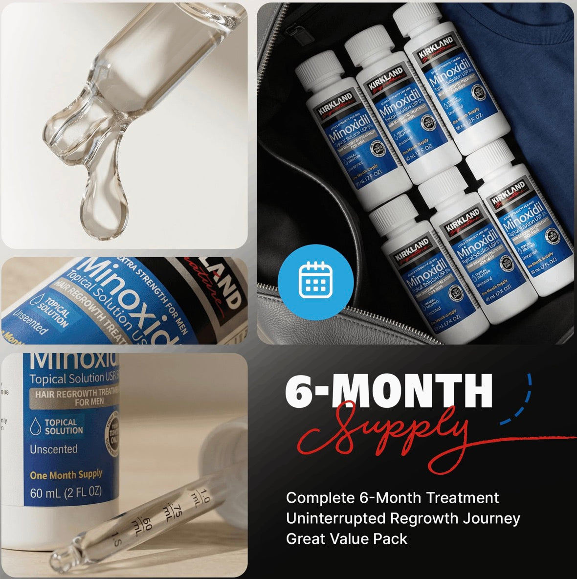 Minoxidil 5% Hair Growth Treatment (6 months)