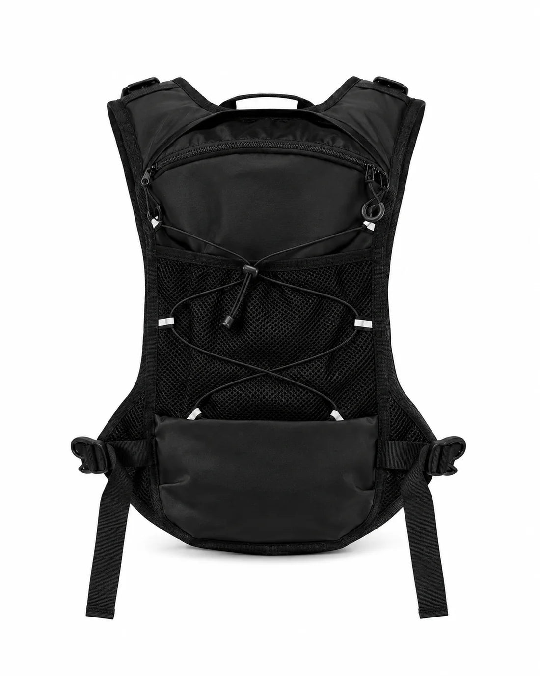 FitLoop hydration vest side profile showing cinch adjustment